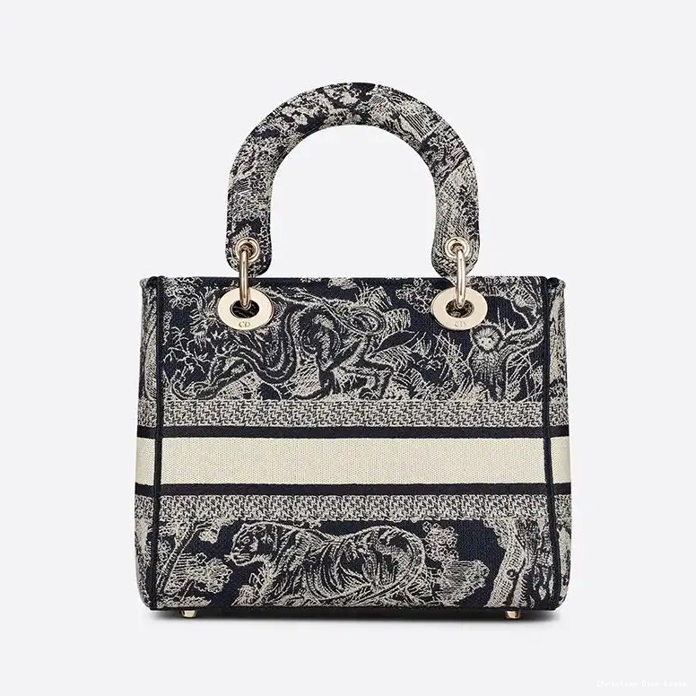 Cheap de Motif Jouy Blue D-lite Medium Bag Canvas Navy Toile Lady 0404 Luxury